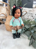 Aurora With Vanellope Von Schweetz Inspired Outfit- Mini Colettos Girl Doll - OOAK