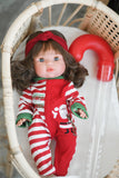 Aria With Santa Pajamas- Mini Colettos Girl Doll - OOAK