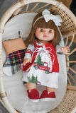 Jeanne With Christmas Set- Minikane Girl Doll - OOAK