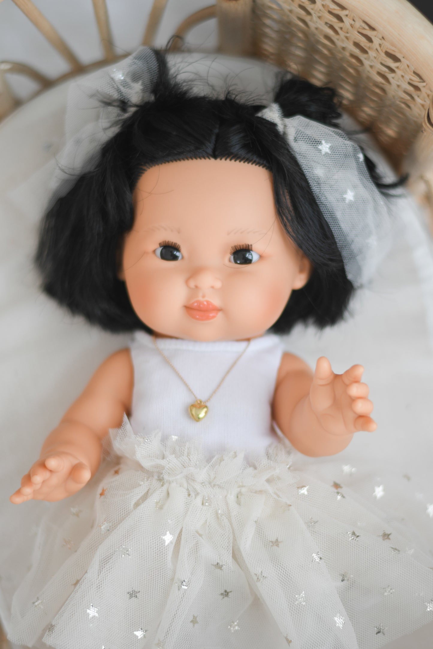 Oshin With Gold Sparkle Outfit- Mini Colettos Girl Doll - OOAK