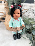 Aurora With Vanellope Von Schweetz Inspired Outfit- Mini Colettos Girl Doll - OOAK