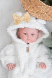 Ivory Sherpa Sleeper Set - MINIKANE NEWBORN DOLL