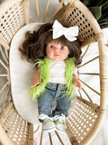 Ariana With Grinch Inspired Set- Mini Colettos Girl Doll - OOAK