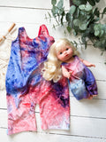 9/12m USA Tie-dye Romper Set - Dolly + Me
