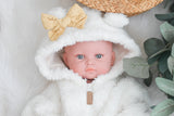 Ivory Sherpa Sleeper Set - MINIKANE NEWBORN DOLL