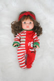 Aria With Santa Pajamas- Mini Colettos Girl Doll - OOAK