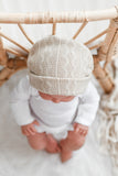 Onesie & Oatmeal Knit Beanie Set- MINIKANE NEWBORN DOLL