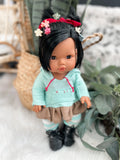 Aurora With Vanellope Von Schweetz Inspired Outfit- Mini Colettos Girl Doll - OOAK