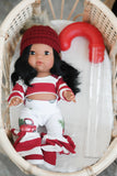 Aurora With Christmas Outfit- Mini Colettos Girl Doll - OOAK