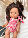 Gingham Bodysuit - Red + White - DOLL