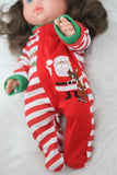 Aria With Santa Pajamas- Mini Colettos Girl Doll - OOAK