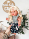 Sage With Boho Outfit- Mini Colettos Girl Doll - OOAK