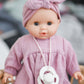 SONIA WITH ANTIQUE PINK DRESS AND MATCHING HEADBAND - PAOLA REINA