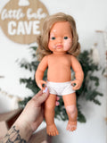 Doll With Vitiligo - Boho Outfit- Miniland Girl Doll With Down Syndrome- OOAK