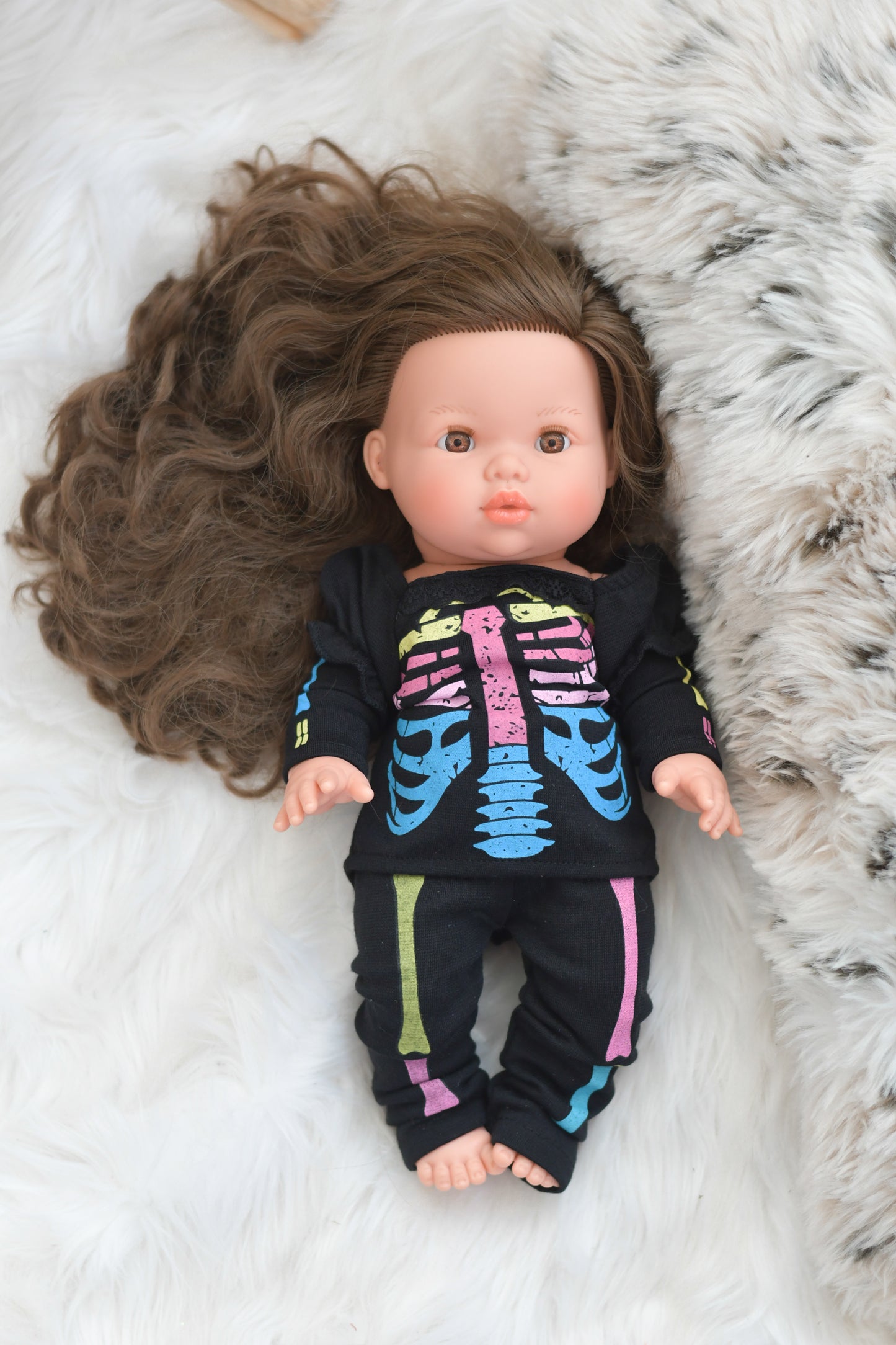 Neon Skeleton Inspired Costume- Doll