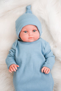 Blue Sleeper Set - MINIKANE NEWBORN DOLL