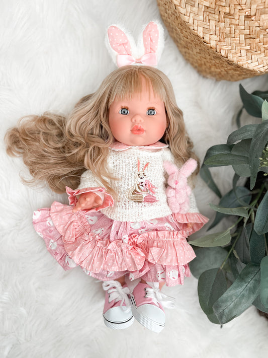 Lyla With Easter Bunny Outfit- Mini Colettos Girl Doll - OOAK