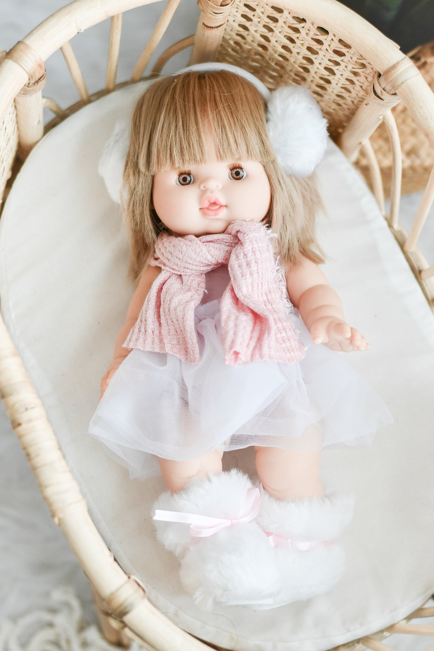 Zoe With Winter Ballerina Outfit- Minikane Girl Doll - OOAK
