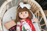 Jeanne With Christmas Set- Minikane Girl Doll - OOAK