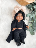 Sara With Sherpa Lounge Outfit- Mini Colettos Girl Doll - OOAK