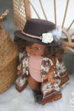 Charlie With Boho Outfit- Minikane Girl Doll - OOAK