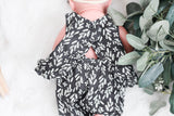 Charcoal Grey Romper Set - MINIKANE NEWBORN DOLL