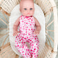 Pink Heart Satin Pajama Set - MINIKANE NEWBORN