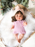 Pink Peasant Dress - Doll