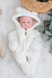 Ivory Sherpa Sleeper Set - MINIKANE NEWBORN DOLL