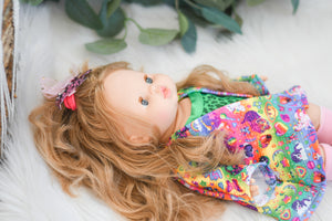 Eleanor With Lisa Frank Inspired Outfit- Minikane Girl Doll - OOAK