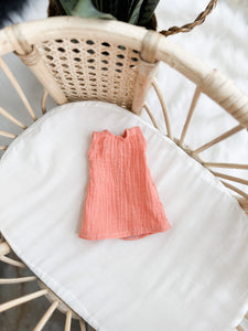 Coral Gauze Dress- LAS AMIGAS + MIA