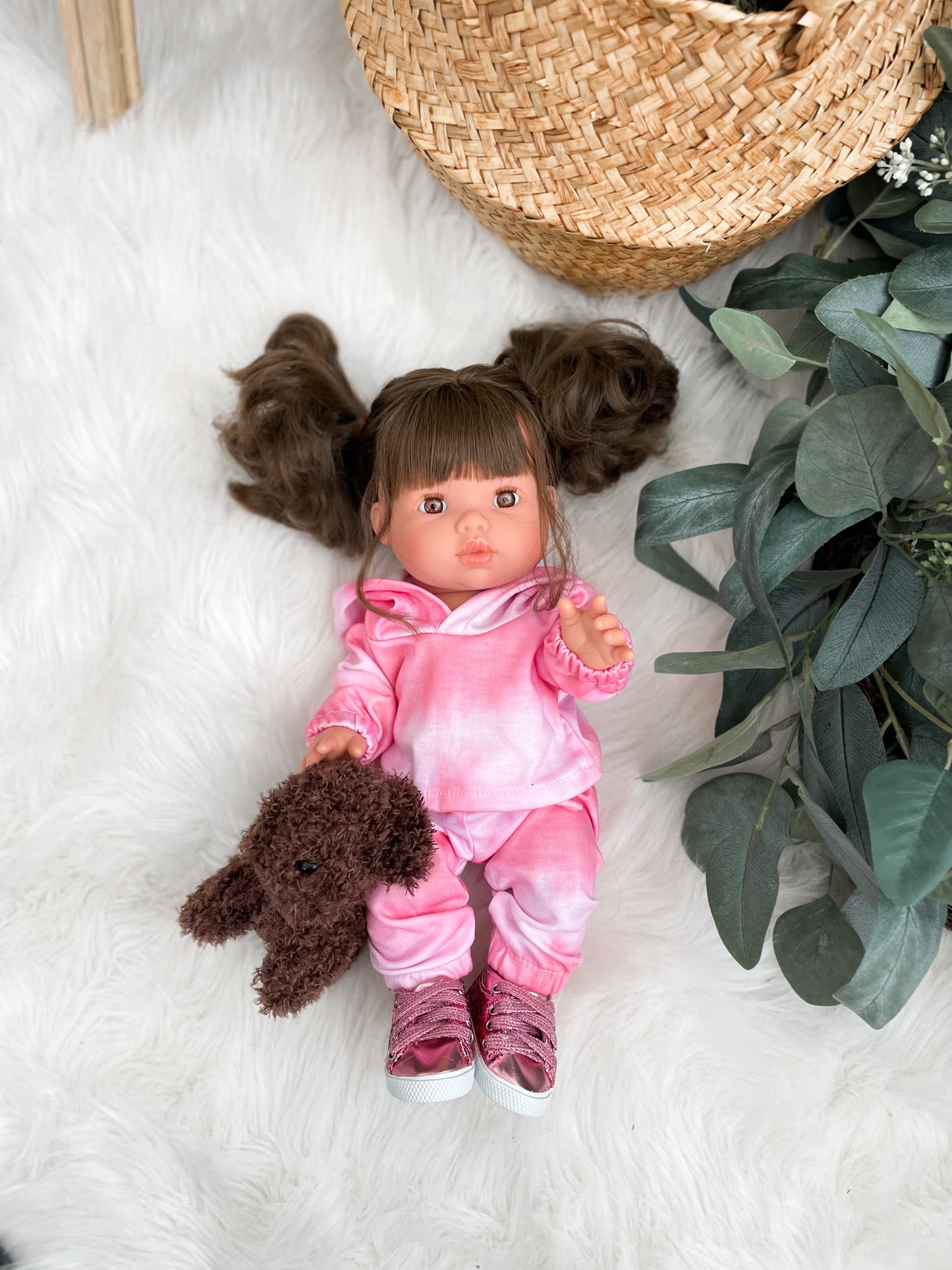 Ariana With Tie-Dye Lounge Set- Mini Colettos Girl Doll - OOAK