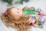 Eleanor With Lisa Frank Inspired Outfit- Minikane Girl Doll - OOAK