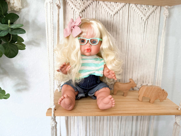 Sage With Boho Outfit- Mini Colettos Girl Doll - OOAK