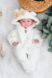 Ivory Sherpa Sleeper Set - MINIKANE NEWBORN DOLL