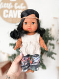 Isabel With Boho Outfit- Mini Colettos Girl Doll - OOAK
