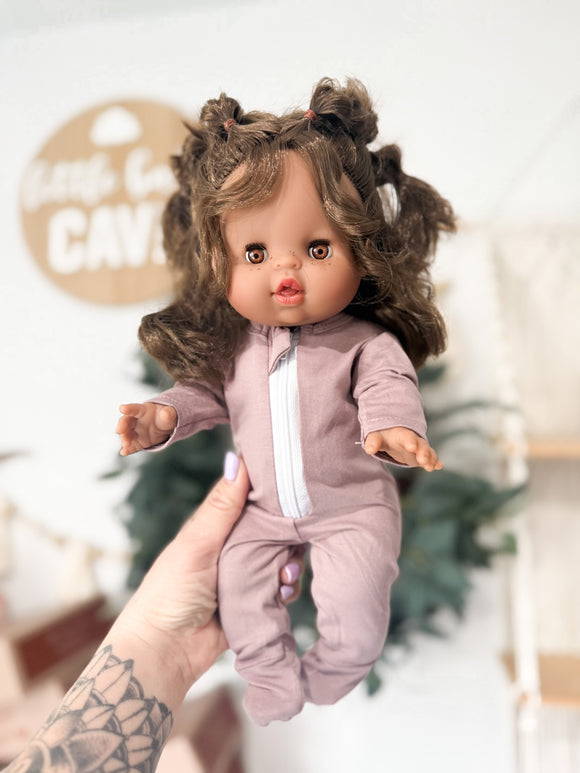 Madeleine With Bedtime Outfit- Minikane Girl Doll - OOAK