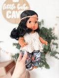 Isabel With Boho Outfit- Mini Colettos Girl Doll - OOAK