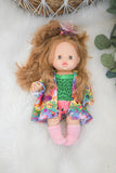 Eleanor With Lisa Frank Inspired Outfit- Minikane Girl Doll - OOAK