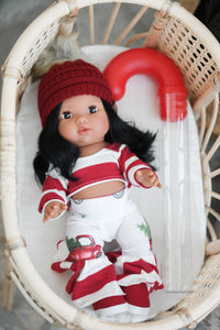 Aurora With Christmas Outfit- Mini Colettos Girl Doll - OOAK