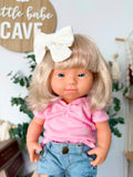 Alice With Boho Outfit- Miniland Girl Doll With Down Syndrome- OOAK