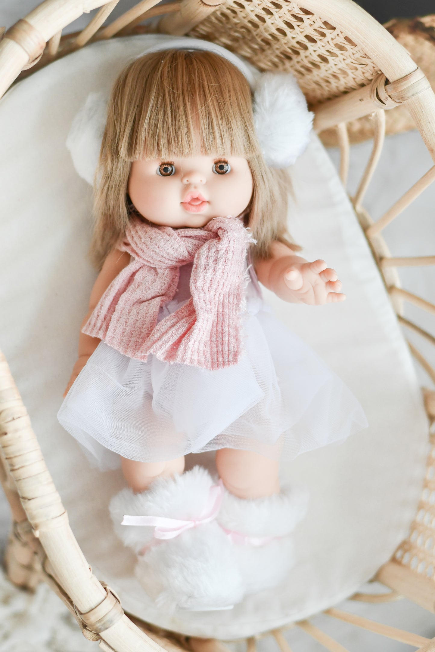 Zoe With Winter Ballerina Outfit- Minikane Girl Doll - OOAK