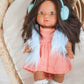 Isabel With Coral/Blue Outfit- Mini Colettos Girl Doll - OOAK