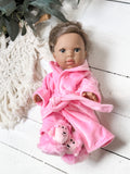 Pink Robe & Poodle Slipper Set- DOLL