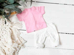 Pink Tee w/ White Pants - Doll