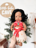 Maria With Moana Inspired Outfit- Miniland Girl Doll - OOAK