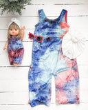 9/12m USA Tie-dye Romper Set - Dolly + Me