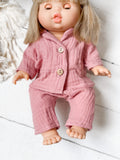 Dusty Rose Gauze Pajamas - Doll