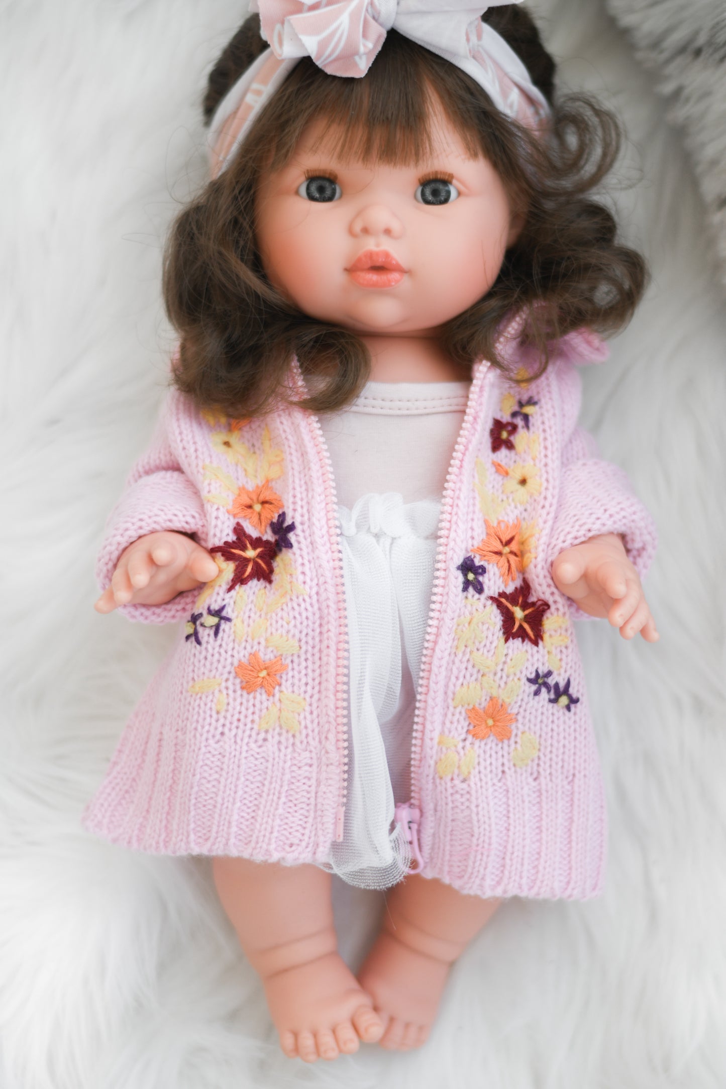 Floral Boho Cardigan Sweater - Doll