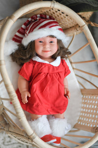 Kira With Christmas Inspired Outfit- Tyber Girl Doll - OOAK